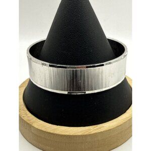 Silver-Tone Textured Look Metal Cuff Bracelet